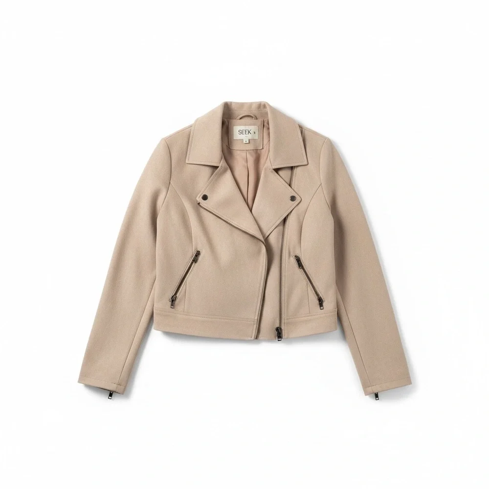LF Seek The Label Micro Suede Moto Pink/Blush Jacket in Size Small